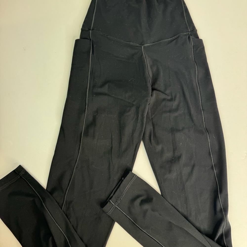 Aerie Offline Real Me Black Leggings crossover Waist Sz M - Picture 10 of 14